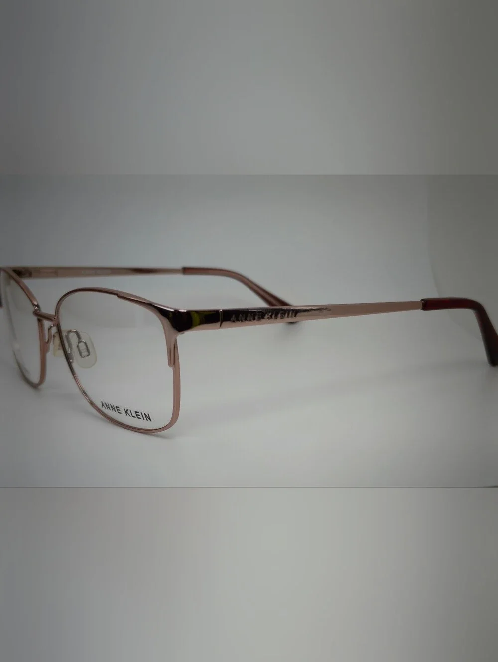 Anne Klein AK 5053. Rose Gold Cat-Eye Stainless Steel Glasses.